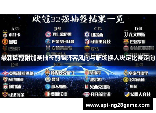 最新欧冠附加赛抽签前瞻阵容风向与临场换人决定比赛走向